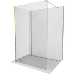 MEXEN/S Kioto Sprchová zástěna WALK-IN 120 x 105 cm, transparent, zlatá 800-120-212-50-00-105