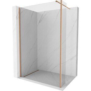 MEXEN/S Kioto Sprchová zástěna WALK-IN 95 x 40 cm, transparent, měď kartáčovaná 800-095-212-65-00-040