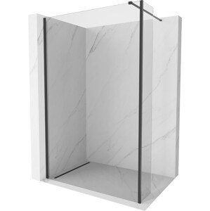 MEXEN/S Kioto Sprchová zástěna WALK-IN 100 x 30 cm, transparent, černá 800-100-212-70-00-030