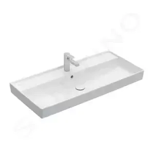 VILLEROY & BOCH Collaro Umyvadlo nábytkové 1000x470 mm, s přepadem, otvor pro baterii, CeramicPlus, alpská bílá 4A33A5R1