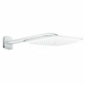 HANSGROHE PuraVida Hlavová sprcha 400 Air, 1 proud, s ramenem 390 mm, bílá/chrom 27437400