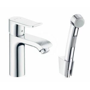 HANSGROHE Metris New Umyvadlová baterie s ruční sprchou Bidette, s výpustí, chrom 31285000