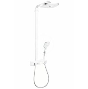 HANSGROHE Raindance Select E Sprchový set Showerpipe 300 s termostatem ShowerTablet Select, 3 proudy, bílá/chrom 27127400