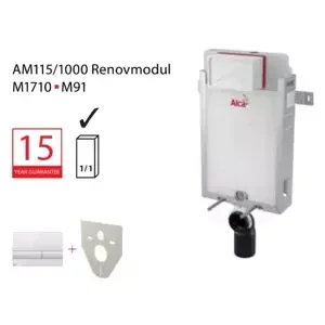 Set modul 3v1 Alcadrain AM115/1000 tlačítko bílé M1710 Renovmodul AM115/1000-3:1 AM115-3:1