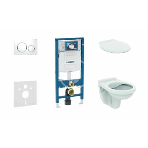 GEBERIT Duofix Set předstěnové instalace, klozet Alpha se sedátkem, tlačítko Sigma20, bílá/chrom 111.300.00.5 NR4