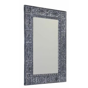 SAPHO UBUD zrcadlo ve vyřezávaném rámu, 70x100cm, šedá IN231