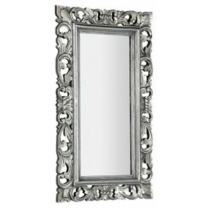 SAPHO SAMBLUNG zrcadlo ve vyřezávaném rámu, 40x70cm, stříbrná IN109