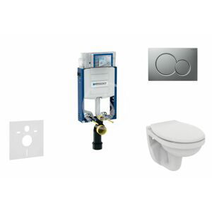 GEBERIT Kombifix Set předstěnové instalace, klozet Alpha se sedátkem, tlačítko Sigma01, matný chrom 110.302.00.5 NR3