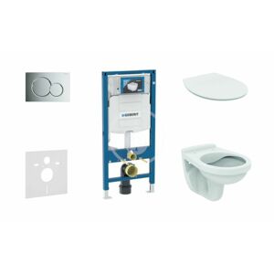 GEBERIT Duofix Set předstěnové instalace, klozet Alpha se sedátkem, tlačítko Sigma01, lesklý chrom 111.300.00.5 ND2