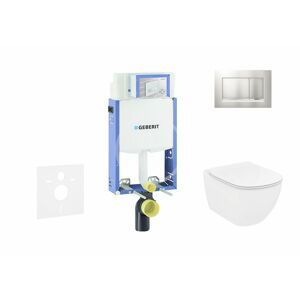 GEBERIT Kombifix Set předstěnové instalace, klozetu a sedátka Ideal Standard Tesi, tlačítka Sigma30, Rimless, SoftClose, matný chrom/chrom 110.302.00.5 NE7