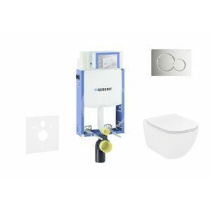 GEBERIT Kombifix Set předstěnové instalace, klozetu a sedátka Ideal Standard Tesi, tlačítka Sigma01, Rimless, SoftClose, lesklý chrom 110.302.00.5 NE2