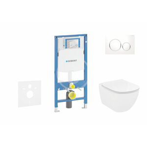 GEBERIT Duofix Set předstěnové instalace, klozetu a sedátka Ideal Standard Tesi, tlačítka Sigma20, Rimless, SoftClose, bílá/chrom 111.300.00.5 NE4