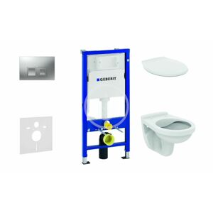 GEBERIT Duofix Set předstěnové instalace, klozet Alpha se sedátkem, tlačítko Delta35, matný chrom 458.103.00.1 NR6