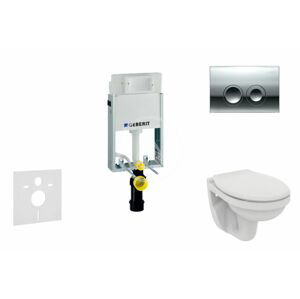 GEBERIT Kombifix Set předstěnové instalace, klozet Alpha se sedátkem, tlačítko Delta21, lesklý chrom 110.100.00.1 NR2