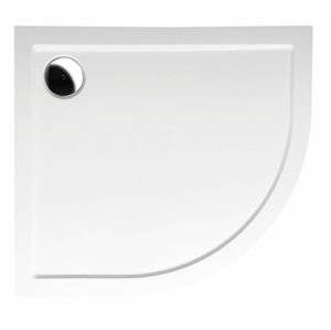 POLYSAN RENA L sprchová vanička z litého mramoru, čtvrtkruh 90x80cm, R550, levá, bílá 72890