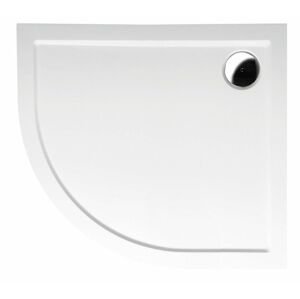 POLYSAN RENA R sprchová vanička z litého mramoru, čtvrtkruh 90x80cm, R550, pravá, bílá 72891