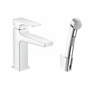 HANSGROHE Metropol Umyvadlová baterie s výpustí Push-Open a ruční sprchou Bidette, chrom 32522000