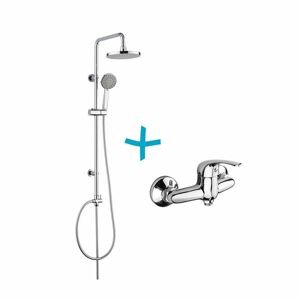 MEREO Sprchová souprava Lila-plastová hlavová sprcha a třípolohová ruční sprcha vč. sprch. baterie 150 mm CBEE609