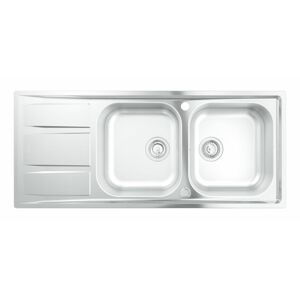 GROHE Dřezy Dřez K400, 1160x500 mm, s automatickým odtokem, kartáčovaná nerez ocel 31587SD0