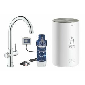 GROHE Red Dřezová baterie Duo s ohřevem vody a filtrací, zásobník M, chrom 30083001