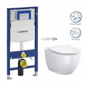 GEBERIT Duofix bez tlačítka + WC CERSANIT ZEN CLEANON + SEDÁTKO 111.300.00.5 HA1