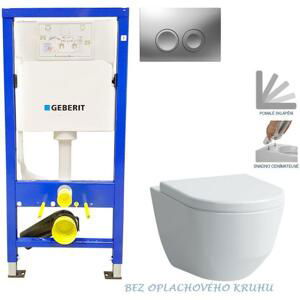 Geberit Duofix tlačítko DELTA21 matné WC LAUFEN PRO RIMLESS + SEDÁTKO 458.103.00.1 21MA LP1