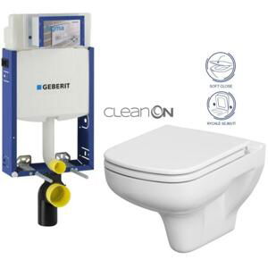 GEBERIT KOMBIFIX ECO, nádržka UP 320 bez tlačítka + WC CERSANIT CLEANON COLOUR + SEDÁTKO 110.302.00.5 CN1