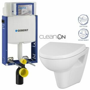 GEBERIT KOMBIFIX ECO, nádržka UP 320 bez tlačítka + WC CERSANIT CLEANON PARVA + SEDÁTKO 110.302.00.5 PA1