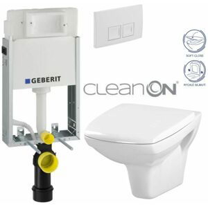 Geberit KOMBIFIX Basic tlačítko DELTA 50 Bílé WC CERSANIT CARINA + SEDÁTKO 110.100.00.1 50BI CA2