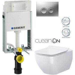 GEBERIT KOMBIFIXBasic vč. matného tlačítka DELTA 25 + WC CERSANIT VIRGO CLEANON + SEDÁTKO 110.100.00.1 21MA ME1