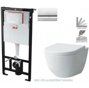 ALCADRAIN Sádromodul předstěnový instalační systém s chromovým tlačítkem M1721 + WC LAUFEN PRO RIMLESS + SEDÁTKO AM101/1120 M1721 LP1