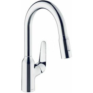 HANSGROHE Focus M42 Dřezová baterie M4216-H180 s výsuvnou sprškou, sBOX, chrom 71821000