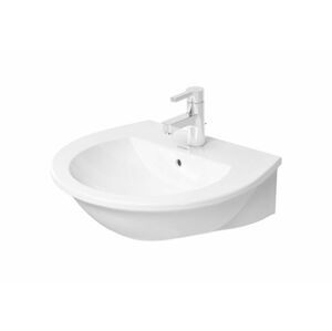 DURAVIT Darling New Umyvadlo 550x480 mm, s 1 otvorem pro baterii, s WonderGliss, alpská bílá 26215500001