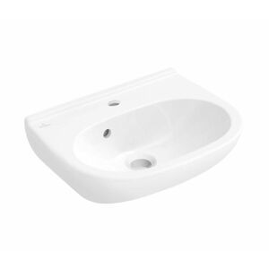 VILLEROY & BOCH O.novo Umývátko Compact 500x400 mm, s přepadem, otvor pro baterii, alpská bílá 53605001