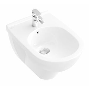 VILLEROY & BOCH O.novo Závěsný bidet 360x560 mm, 1 otvor pro baterii, CeramicPlus, alpská bílá 546000R1