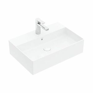 VILLEROY & BOCH Memento 2.0 Umyvadlo na desku 500x420 mm, s přepadem, otvor pro baterii, CeramicPlus, alpská bílá 4A0750R1