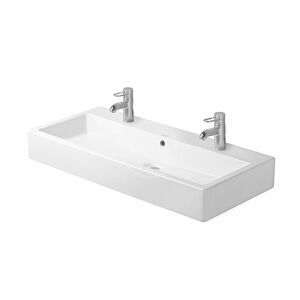 DURAVIT Vero Dvojumyvadlo 1000x470 mm, se 2 otvory pro baterie, alpská bílá 0454100024