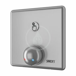 SANELA Senzorové sprchy Ovládání sprch piezo tlačítkem se směšovací baterií pro teplou a studenou vodu pro bateriové napájení, chrom SLS 02PB