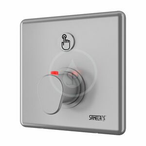SANELA Senzorové sprchy Ovládání sprch piezo tlačítkem s termostatickým ventilem pro teplou a studenou vodu, chrom SLS 02PT