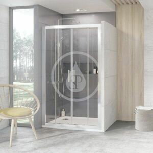 RAVAK 10° Sprchové dveře čtyřdílné 10DP4-190, 1900 mm, bílá/sklo 0ZKL0100Z1