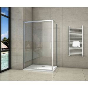 H K Obdélníkový sprchový kout SYMPHONY 100x90 cm s posuvnými dveřmi včetně sprchové vaničky z litého mramoru