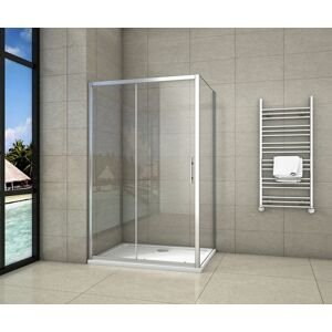 H K Obdélníkový sprchový kout SYMPHONY 110x90 cm s posuvnými dveřmi včetně sprchové vaničky z litého mramoru