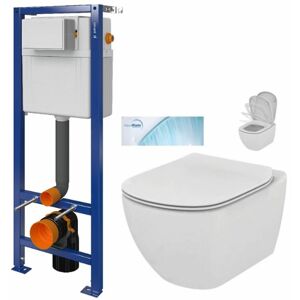 CERSANIT/S CERSANIT nádržka AQUA 02 bez tlačítka + WC Ideal Standard Tesi se sedátkem SoftClose, AquaBlade S97-063 TE1