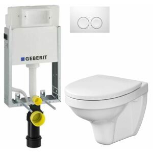 GEBERIT Kombifix Basic tlačítko DELTA 21 WC CERSANIT DELFI + SEDÁTKO 110.100.00.1 21BI DE1