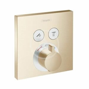HANSGROHE Shower Select Termostatická baterie pod omítku pro 2 spotřebiče, kartáčovaný bronz 15763140