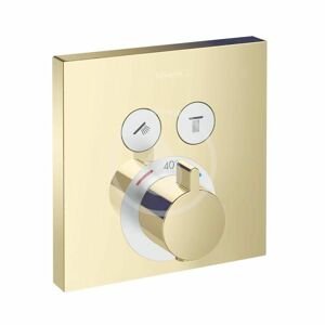 HANSGROHE Shower Select Termostatická baterie pod omítku pro 2 spotřebiče, zlatá 15763990