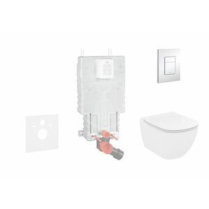 GROHE Uniset Set předstěnové instalace, klozetu a sedátka Ideal Standard, tlačítka Skate Cosmo, Aquablade, SoftClose, chrom 38643SET-KU