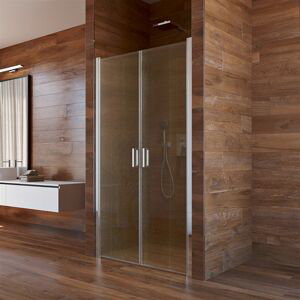 MEREO Sprchové dveře, LIMA, dvoukřídlé, lítací, 95x190 cm, chrom ALU, sklo Point CK80582K
