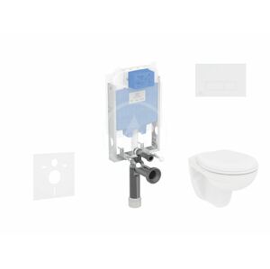 IDEAL STANDARD ProSys Set předstěnové instalace, klozetu a sedátka  Eurovit, tlačítka Oleas M2, Rimless, SoftClose, chrom ProSys80M SP123