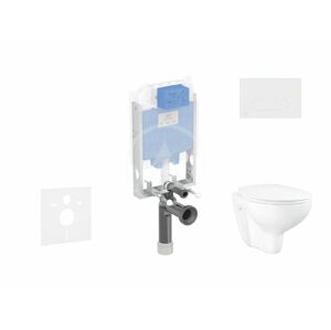 IDEAL STANDARD ProSys Set předstěnové instalace, klozetu a sedátka  Bau Ceramic, tlačítka Oleas M1, Rimless, SoftClose, chrom mat ProSys80M SP137